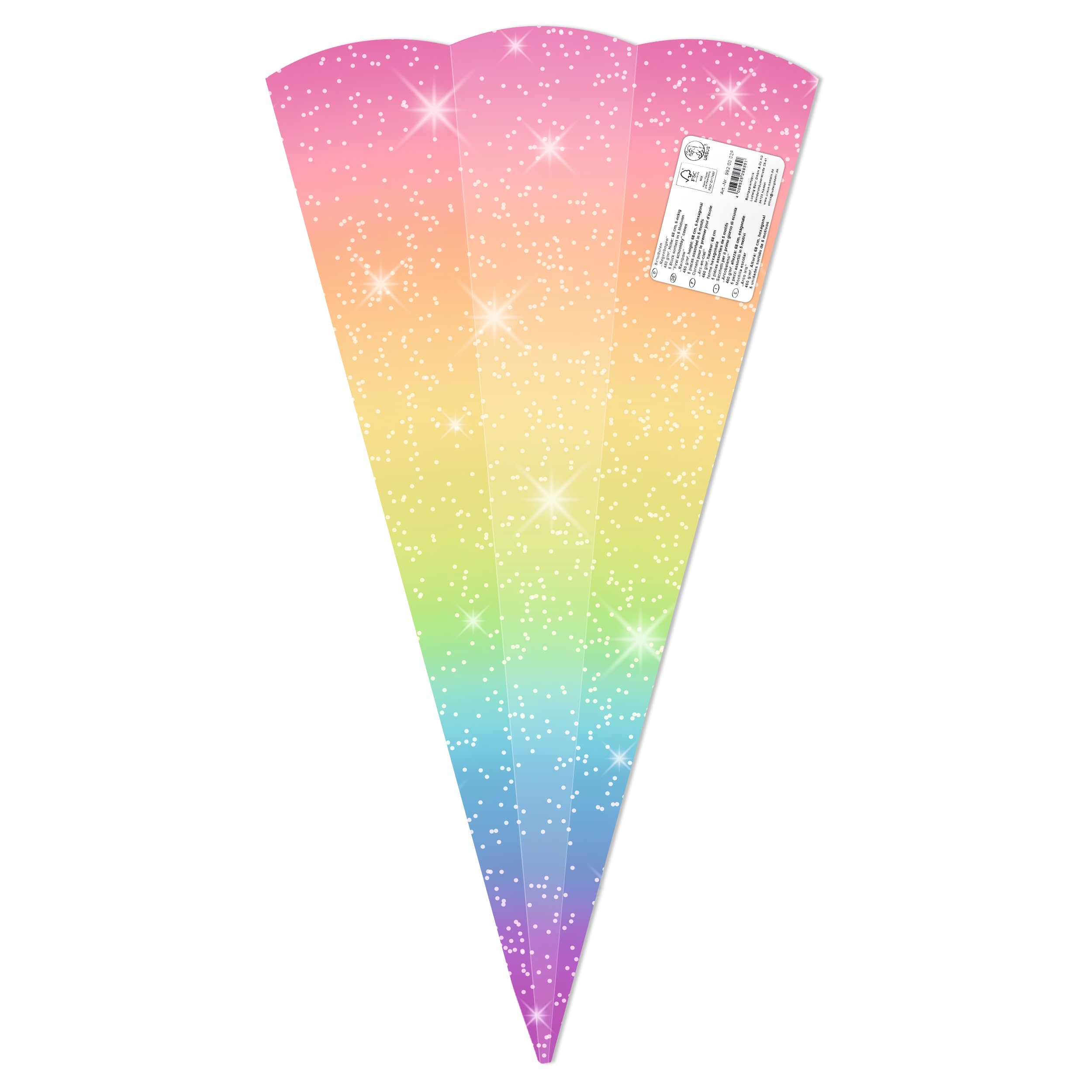 ursus-992-00-03f-schult-ten-regenbogen-5-st-ck-bastel-rohlinge-68-cm image 6