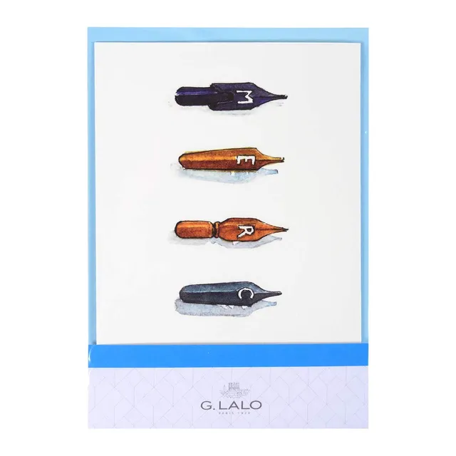 clairefontaine-lalo-60801l-korrespondenz-set-encre-et-plume-c6-lagunenblau-feder image 1