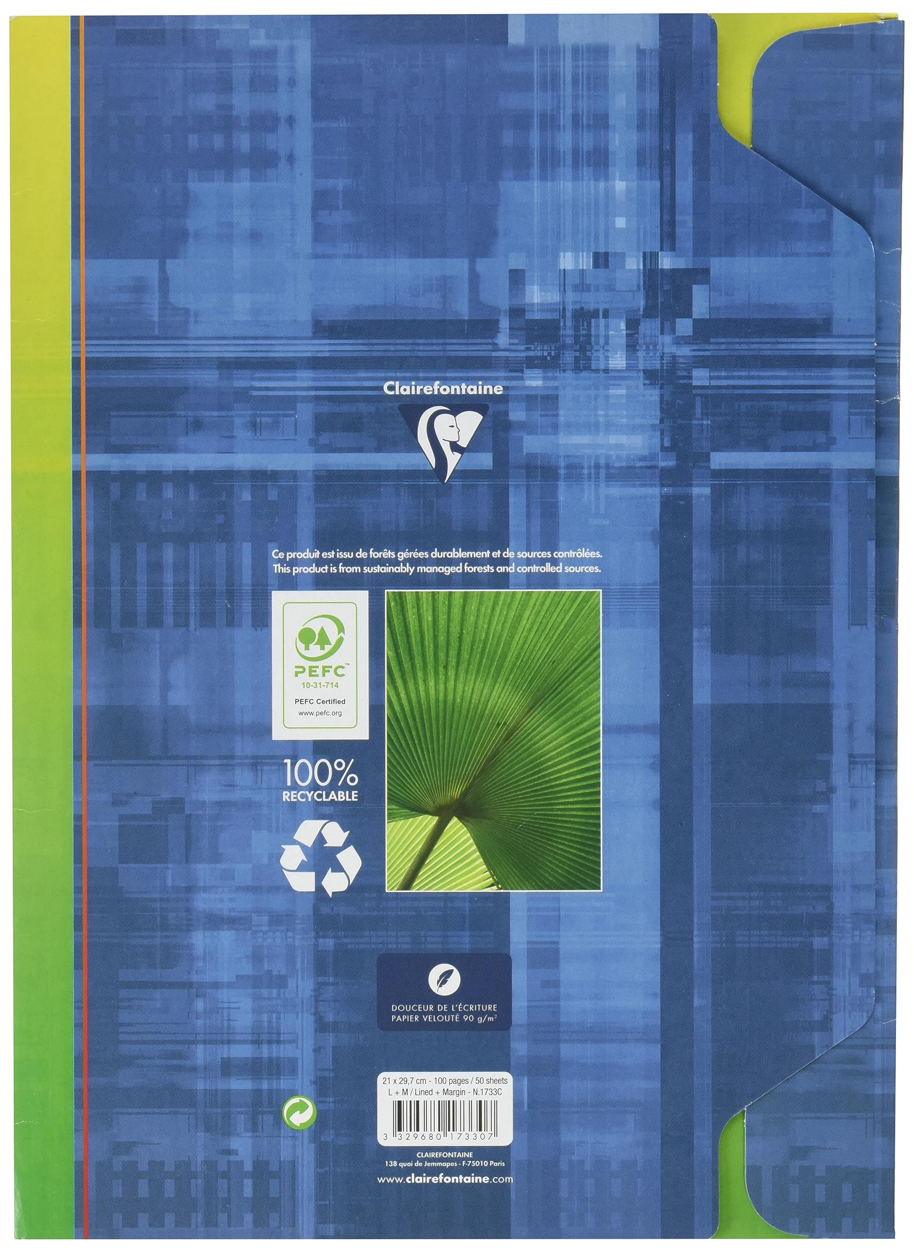 clairefontaine-1742c-ringbucheinlagen-a4-50-blatt-90g-kariert-rosa image 2