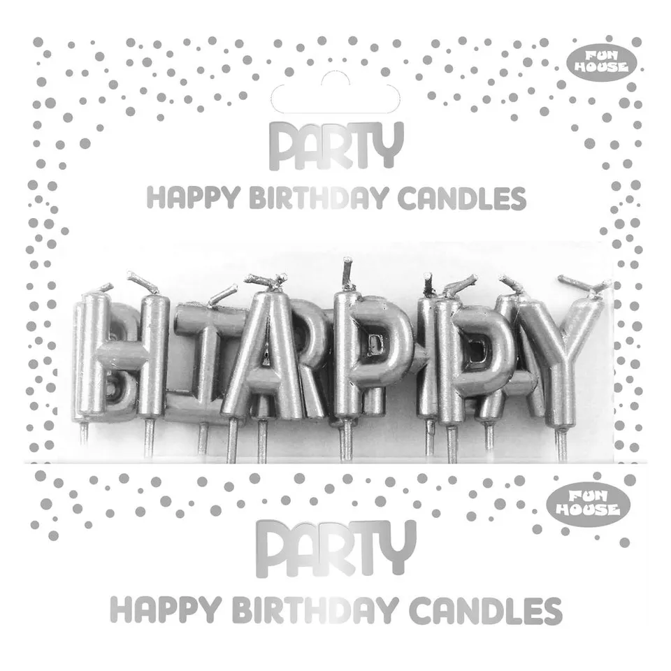 clairefontaine-24327-sc-buchstabenkerzen-happy-birthday-silber-metalleffekt-set image 1