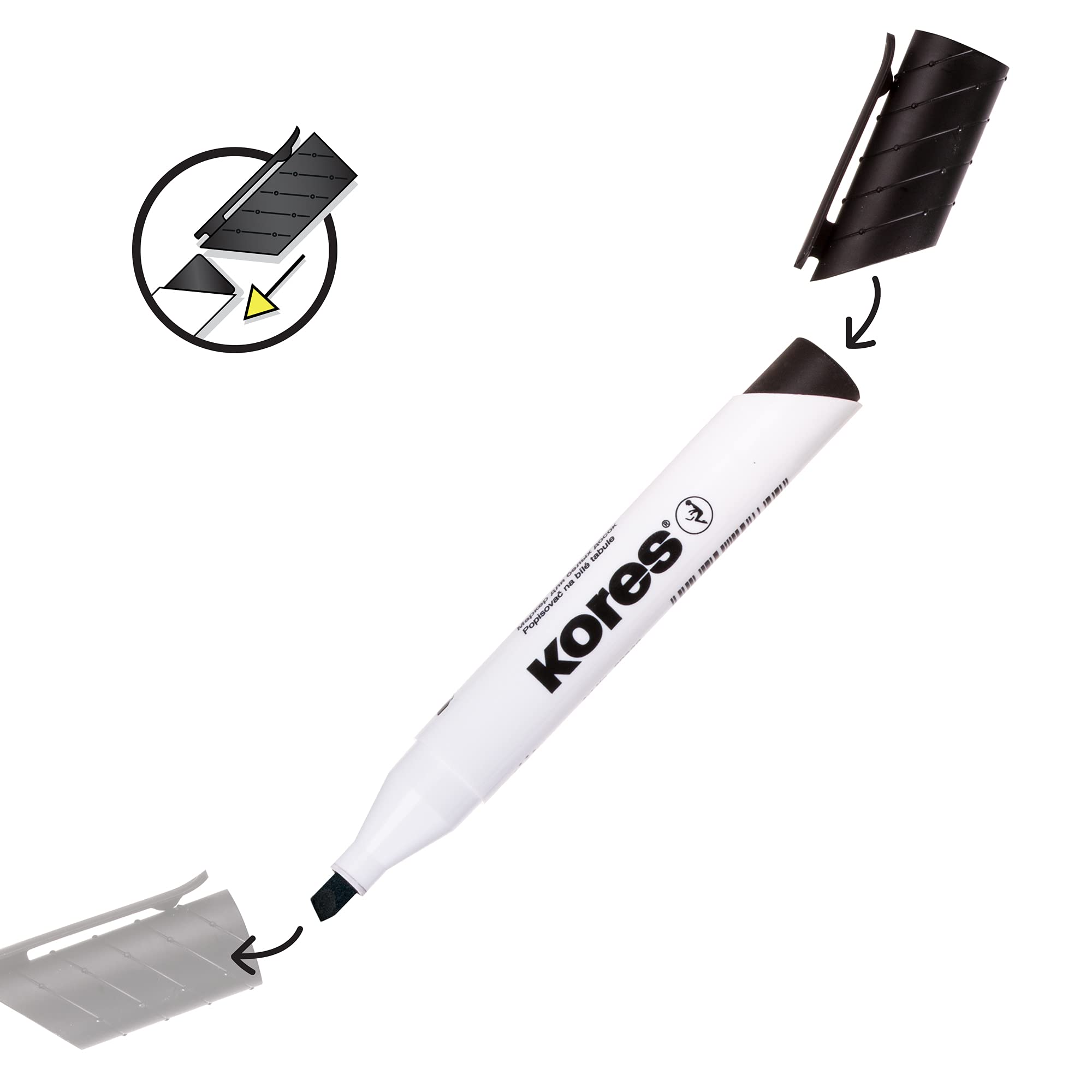 kores-k-marker-xw2-whiteboard-marker-set-4-farben-magnet-l-schschwamm-keilspitze image 7