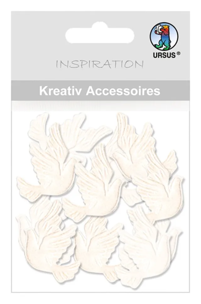 ursus-56410026-kreativ-accessoires-mini-pack-tauben-perlmutt-selbstklebend-10-st image 1