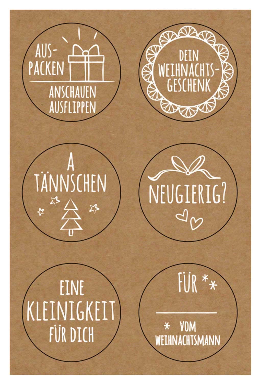 ursus-sticker-weihnachtspost-kraftpapier-24-st-ck-selbstklebend-4-8-cm image 4