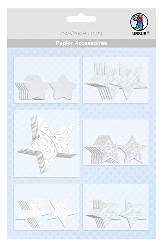 ursus-56500008-papier-accessoires-sterne-08-wei-36-st-ck-veredeltes-bastelpapier image 3