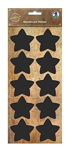 ursus-41010003-blackboard-sticker-stern-matt-schwarz-beschreibbar-2-bogen-12-x-3 image 3
