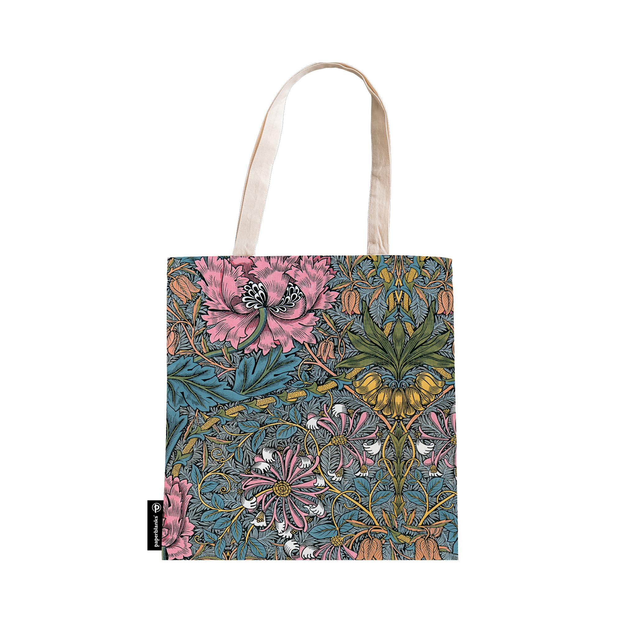paperblanks-morris-pink-honeysuckle-william-morris-canvas-tasche-stoffbeutel-mit image 1
