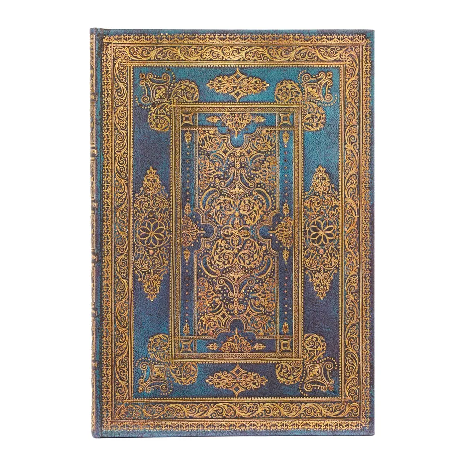 paperblanks-blue-luxe-luxe-design-midi-journal-liniert-hardcover-mit-gummiband image 1