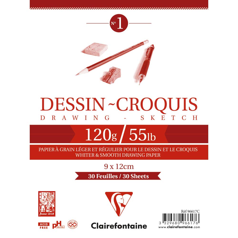 clairefontaine-96614c-zeichenblock-croquis-a4-skizzenpapier-120g-mit-doppelspira image 6