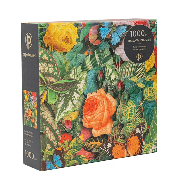 paperblanks-nature-montages-butterfly-garden-puzzle-1000-teile image 1