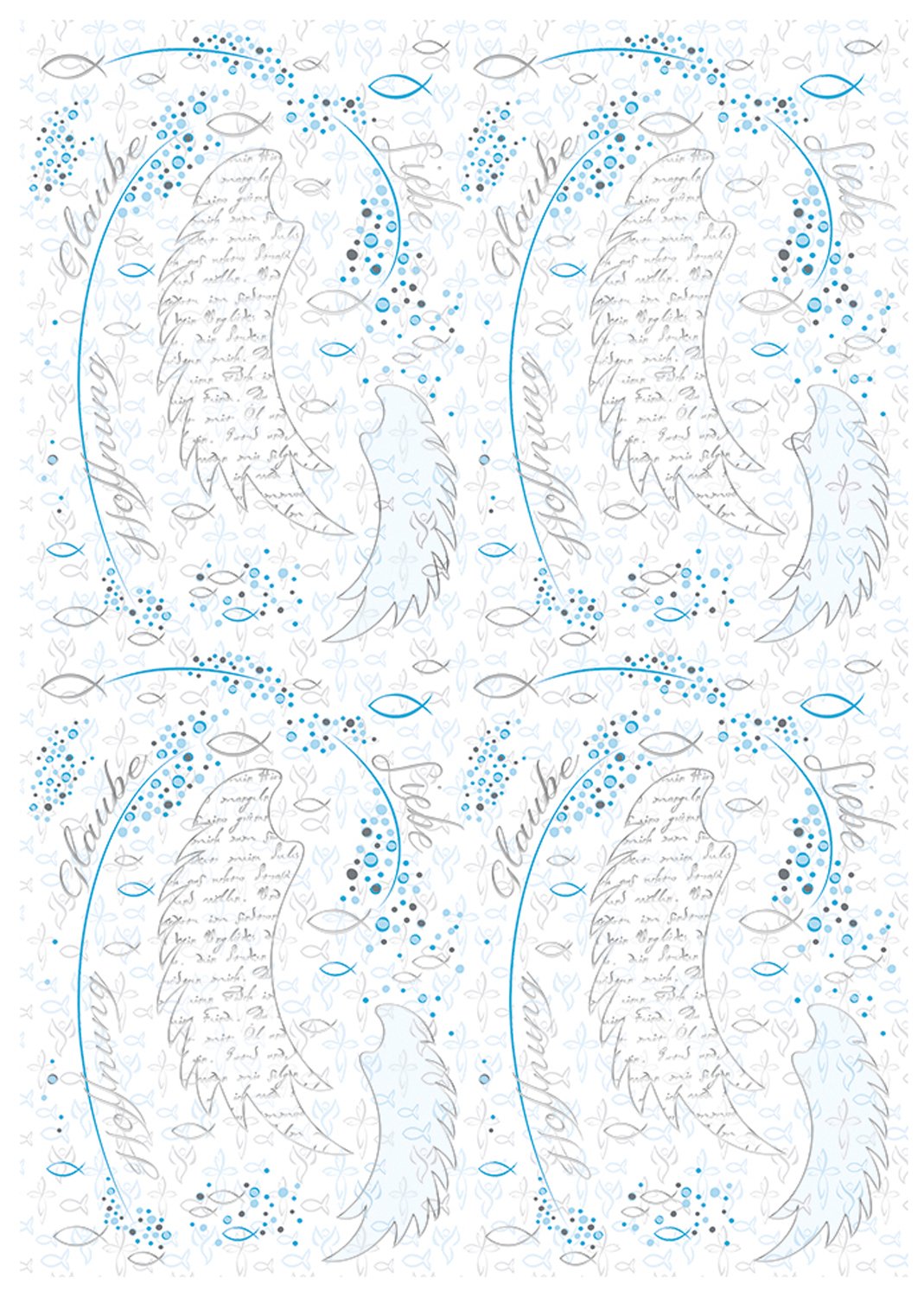ursus-designkarton-religion-blau-wei-din-a4-5-blatt-200-g-qm-folienveredelt image 2