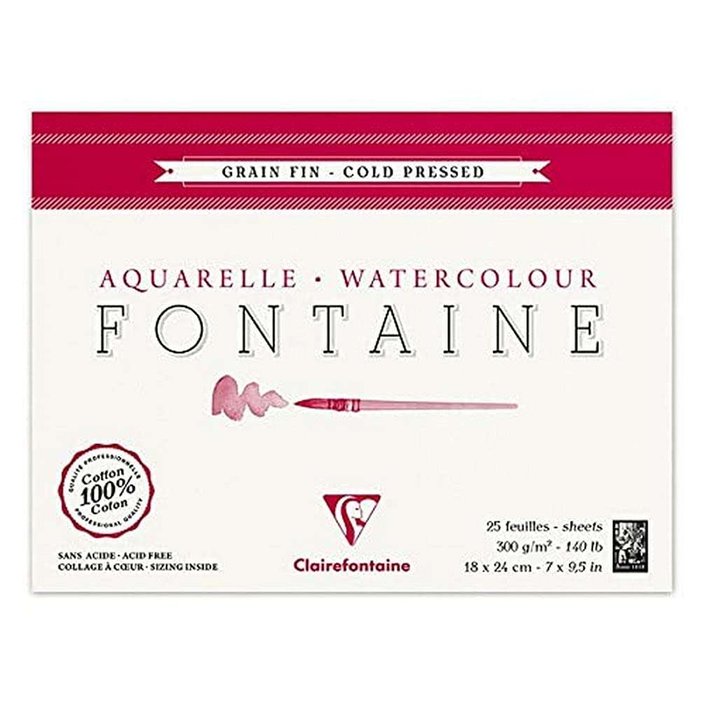 clairefontaine-96436c-fontaine-malblock-aquarell-10x15-cm-25-blatt-300g-feink-rn image 3