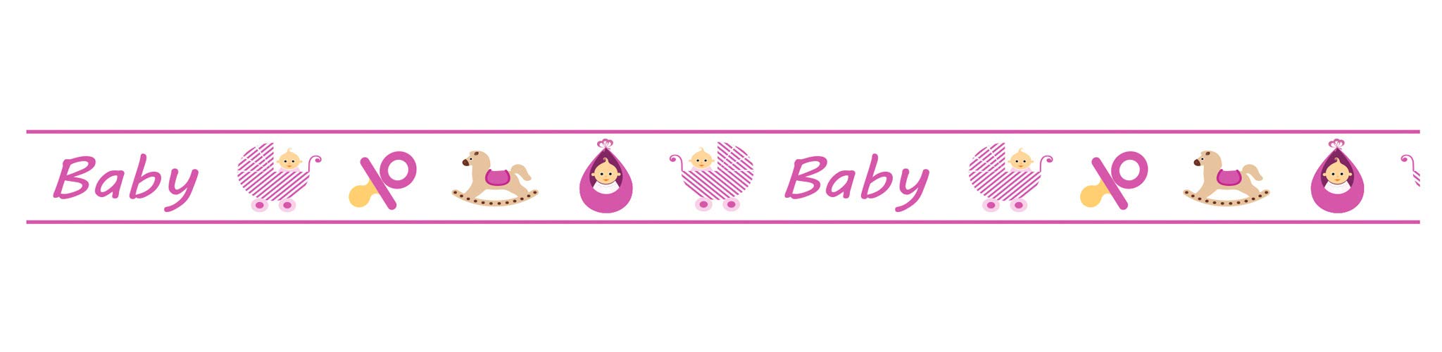 ursus-59050087-masking-tape-baby-rosa-15-mm-x-10-m-reispapier image 1