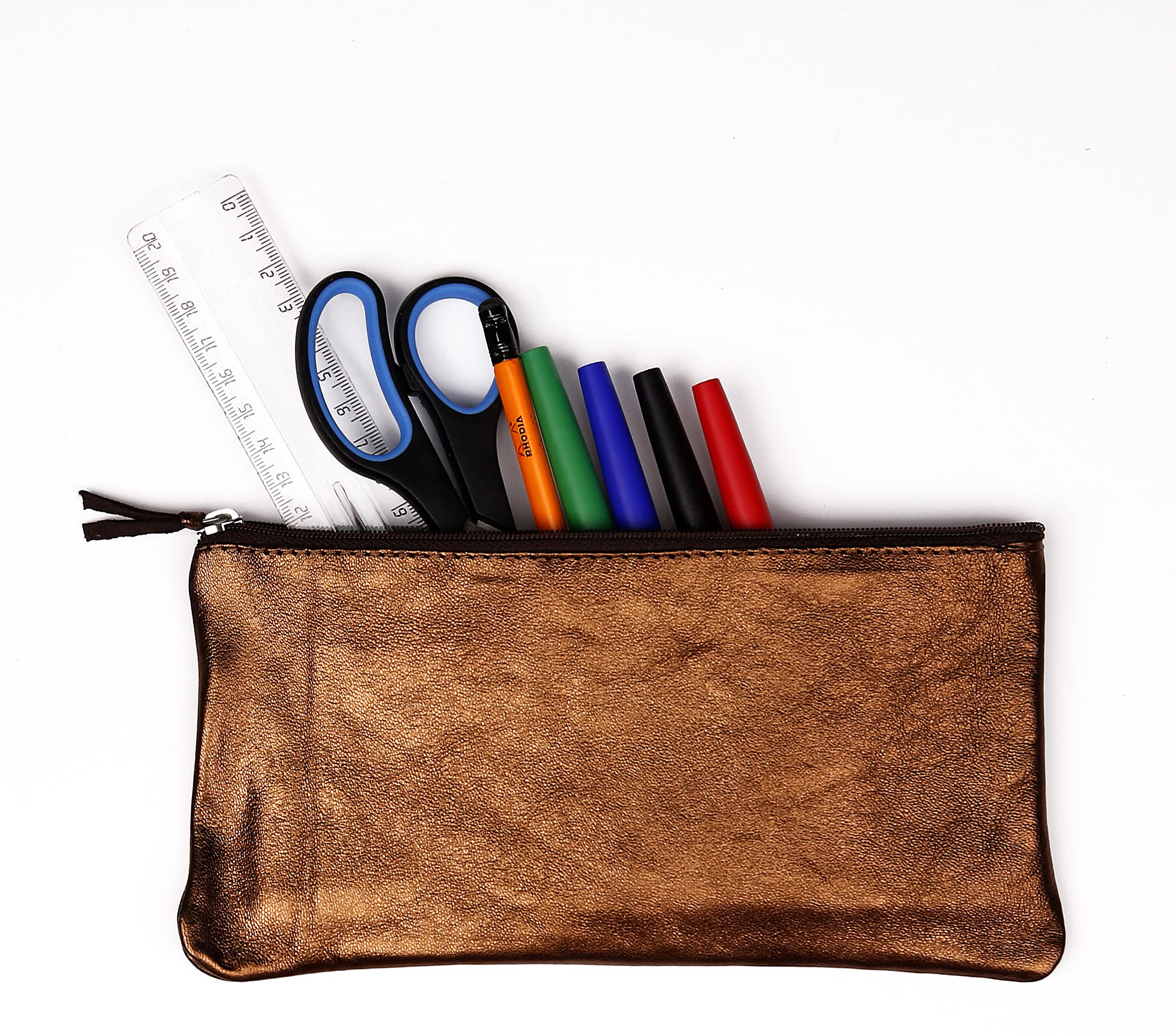 clairefontaine-schlamperm-ppchen-leder-22x11cm-flach-perlmutt-braun image 2