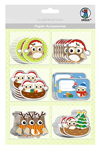 ursus-papier-accessoires-eule-36-st-ck-in-6-motiven image 3