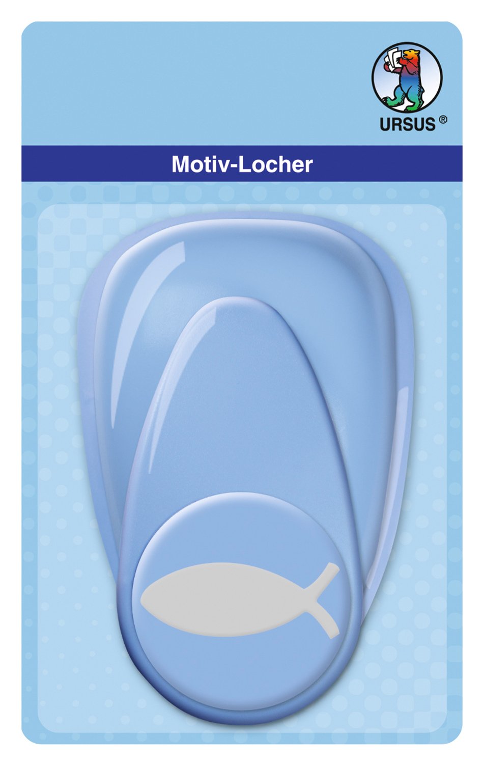 ursus-motivlocher-mit-hebel-maxi-fisch-50-8-mm-blau image 1
