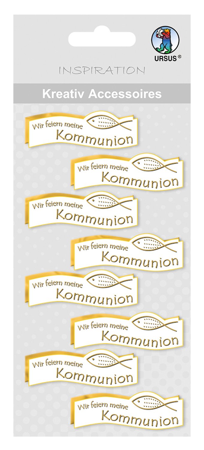 ursus-kreativ-accessoires-fisch-wir-feiern-kommunion-silber-selbstklebende-deko- image 3