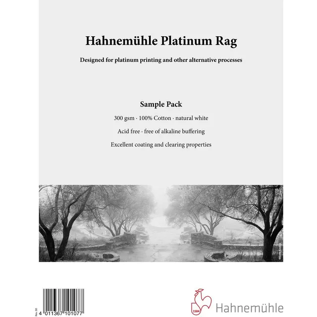 hahnem-hle-platinum-rag-fine-art-papier-sample-pack-21-6x27-9cm-5-blatt-naturwei image 1