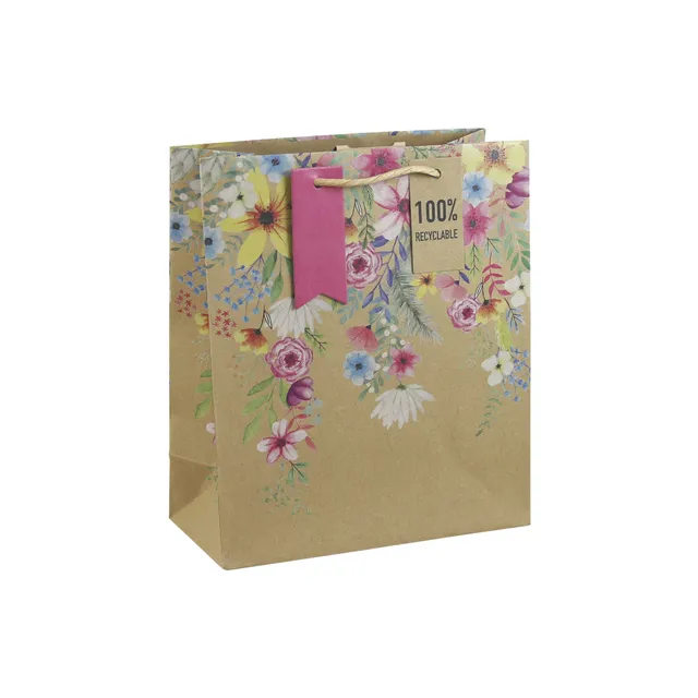 clairefontaine-geschenktasche-30585-3c-kraftpapier-21-5x10-2x25-3-cm-sommer-blum image 1