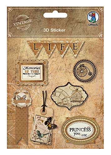 ursus-40540001-3d-sticker-life-vintage-selbstklebend image 2