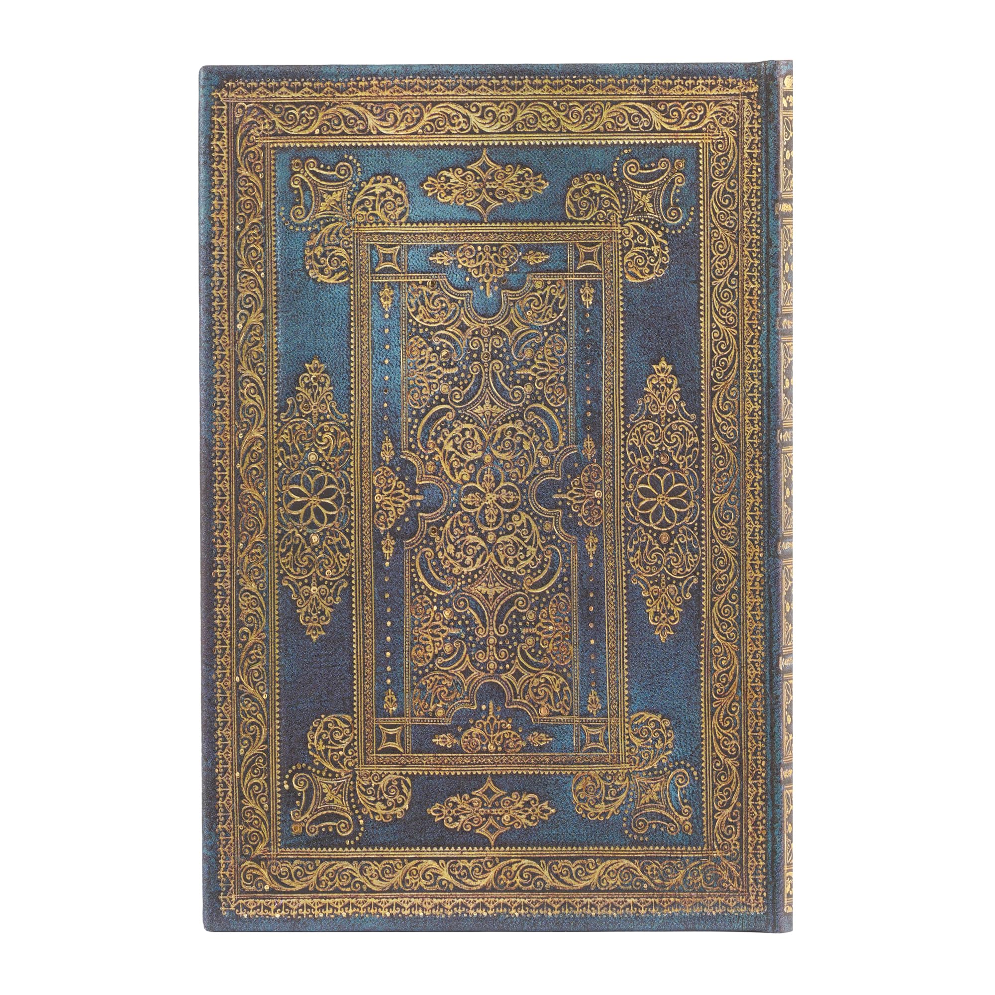 paperblanks-blue-luxe-mini-notizbuch-liniert-hardcover-mit-elastikband-luxe-desi image 2
