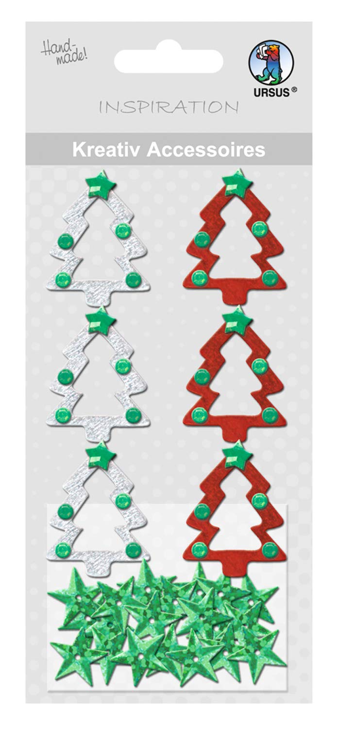 ursus-56400064-kreativ-accessoires-weihnachtsb-ume-und-sterne-sticker image 1