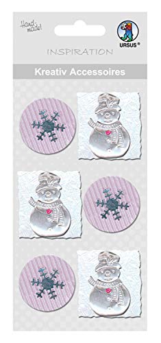 ursus-56400057-kreativ-accessoires-schneemann-und-schneestern-selbstklebend image 3