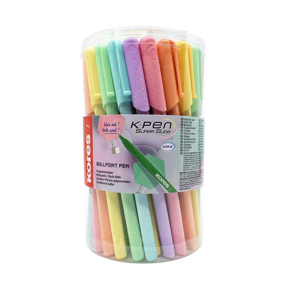 kores-k0r-m-kugelschreiber-pastell-blau-1-0-mm-50-st-ck-semi-gel image 1