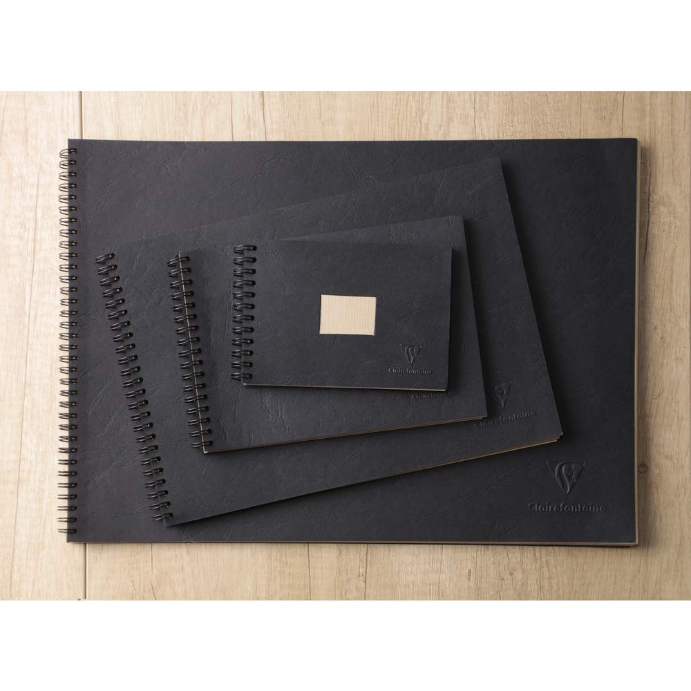 clairefontaine-8370c-skizzenblock-a6-doppelspirale-kraftpapier-90g-braun-60-blat image 4