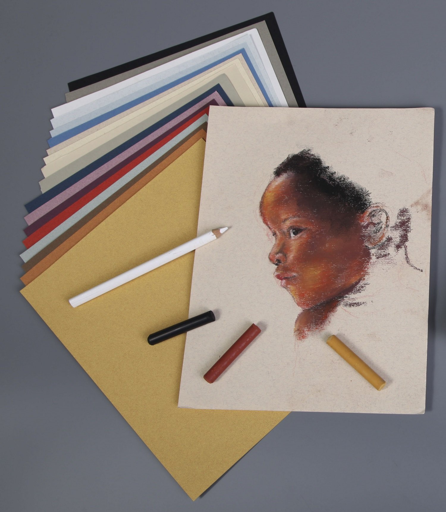 clairefontaine-ingres-zeichenblock-36x48-cm-130g-25-blatt-8-kr-ftige-farben-spir image 7