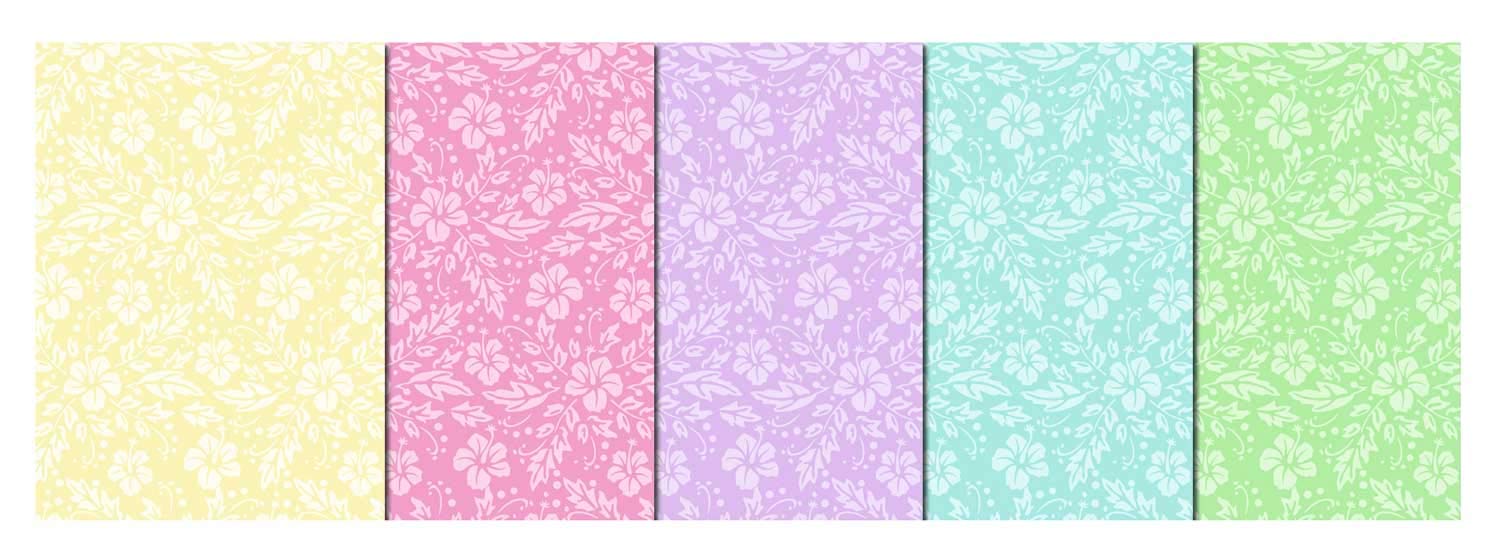 ursus-60394699-flockkarton-hibiscus-pastell-din-a4-220-g-qm-5-blatt image 2
