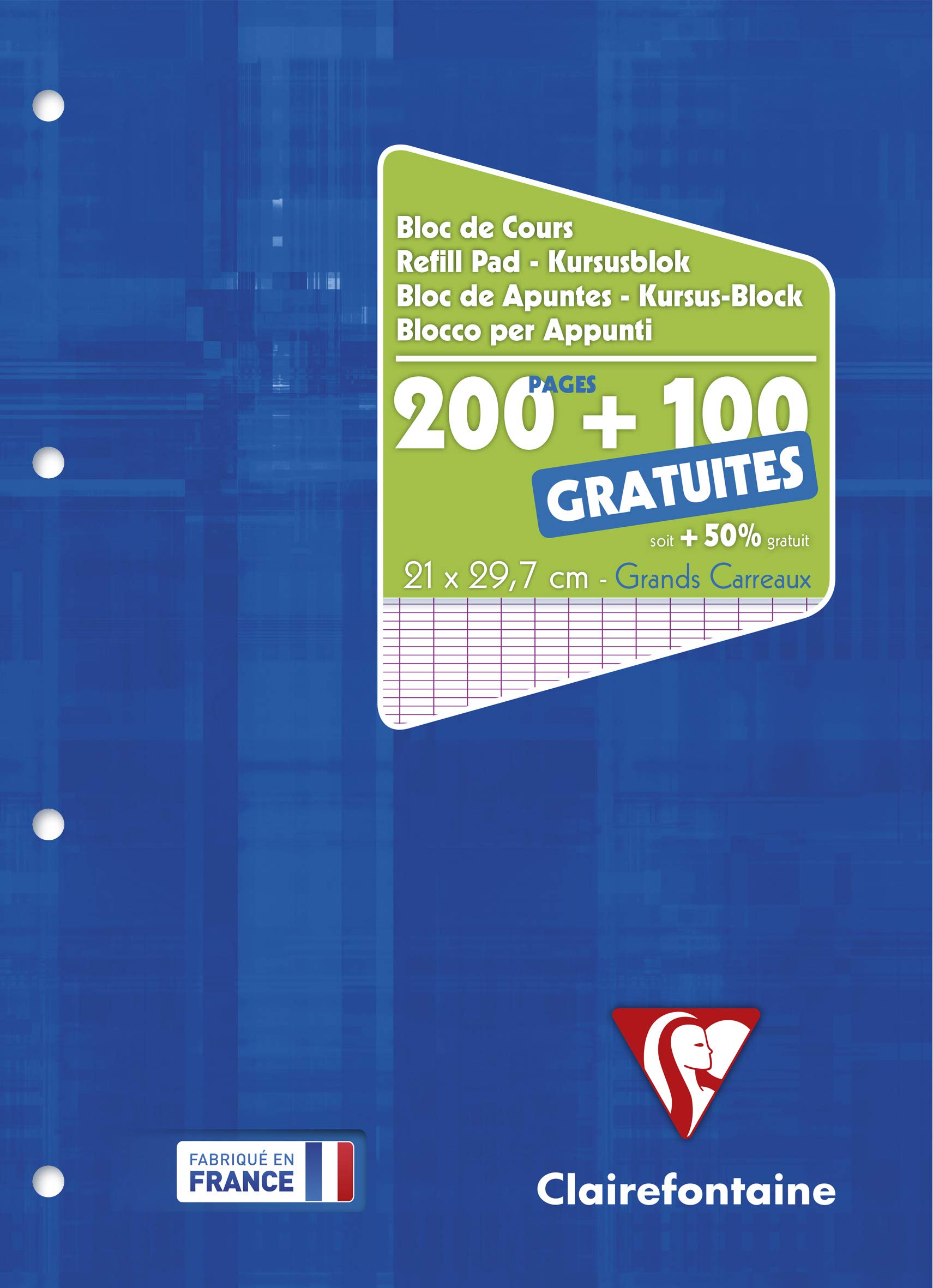 clairefontaine-65819c-schreibblock-a4-seyes-lineatur-90g-blau image 1