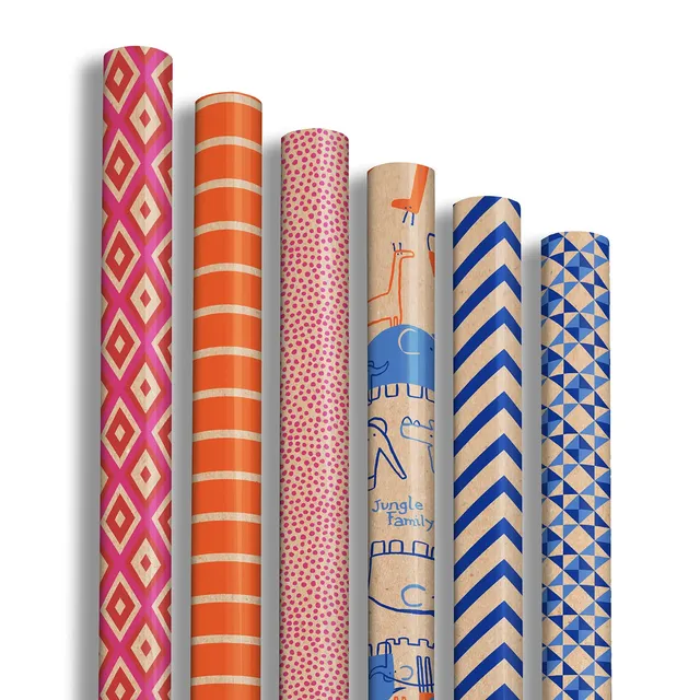 clairefontaine-geschenkpapier-karton-12-rollen-kraft-2x0-70-m-60g-adventure-sort image 1