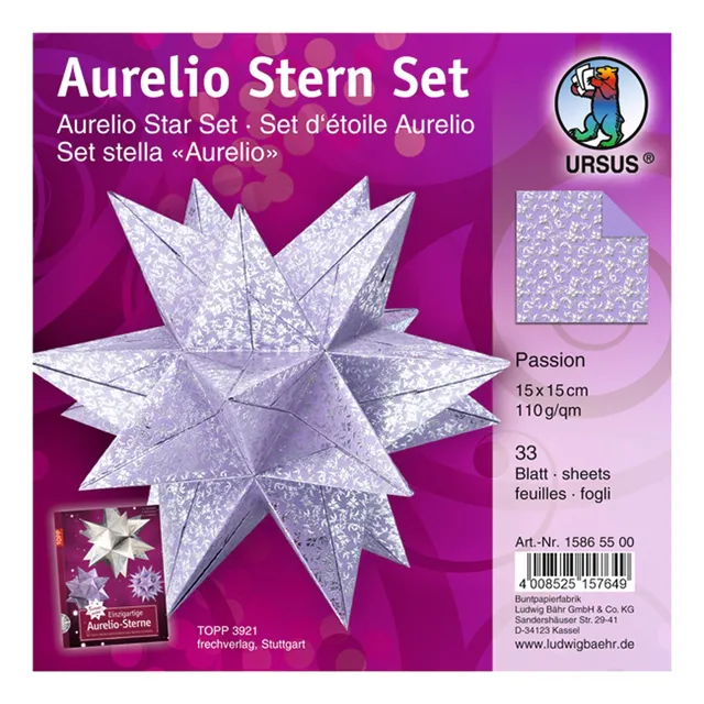 ursus-aurelio-stern-passion-faltbl-tter-15865500-helllila-silber-33-blatt-15-x-1 image 1
