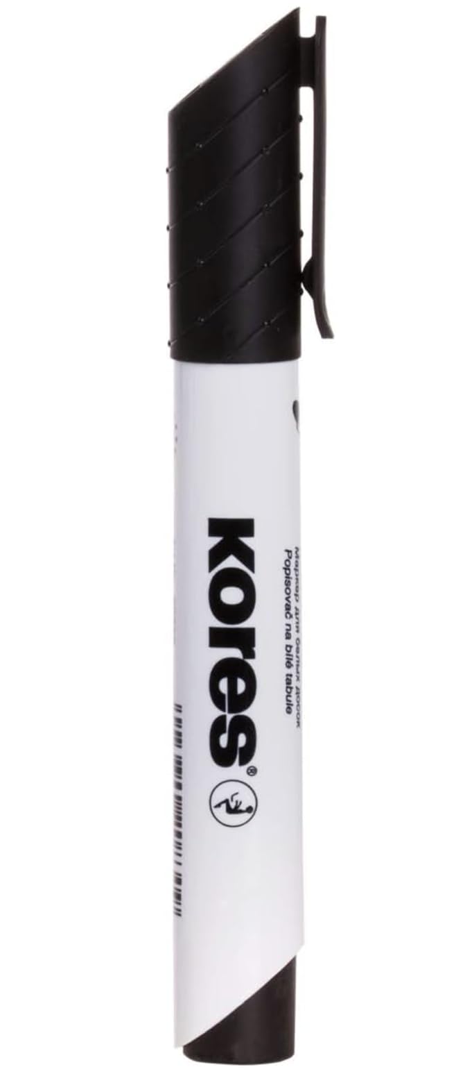 kores-k-marker-xw1-whiteboard-marker-runde-spitze-schwarz-12er-pack image 2