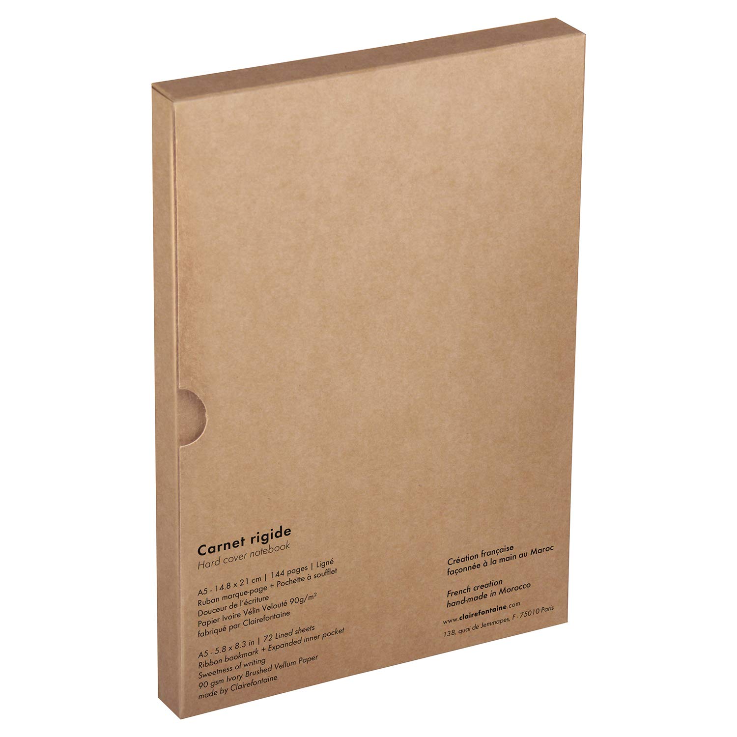 clairefontaine-black-forest-notizbuch-a5-liniert-hardcover-lammleder-wolf image 3
