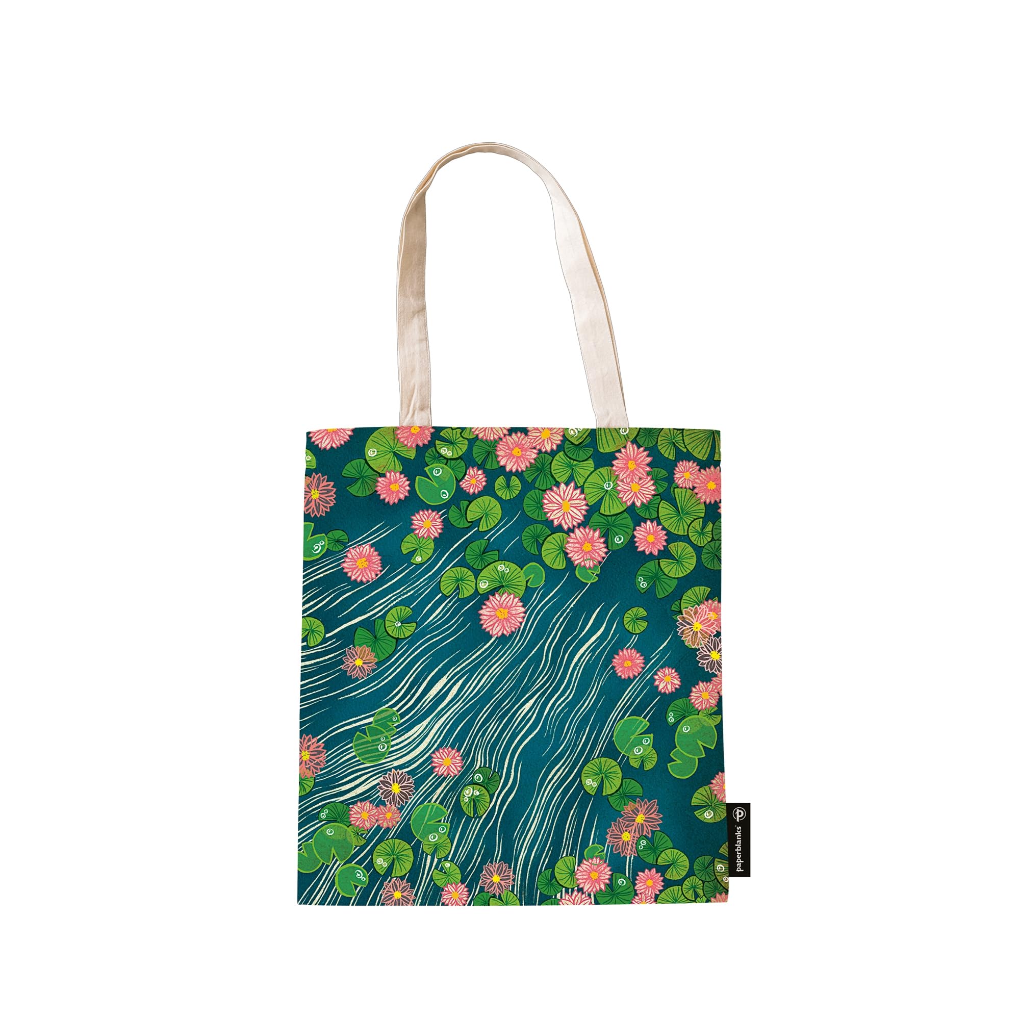 paperblanks-living-with-yuko-lotus-river-canvas-bag image 2