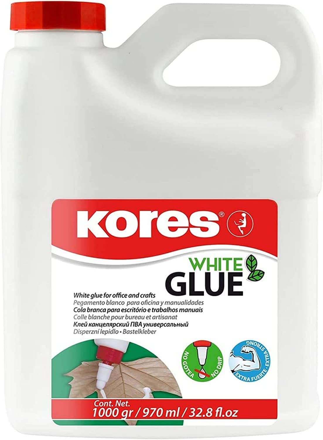kores-wei-er-fl-ssiger-bastelkleber-1000-ml-extra-stark-auswaschbar image 1