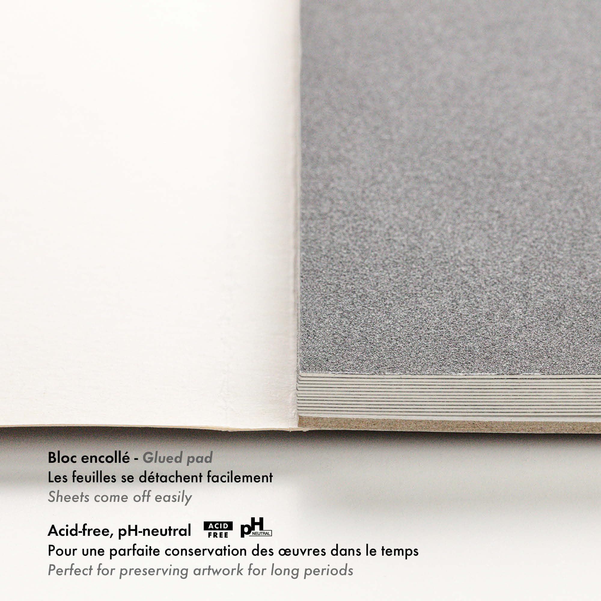 clairefontaine-pastelmat-96003c-zeichenblock-18x24-cm-12-blatt-360g-anthrazit image 2