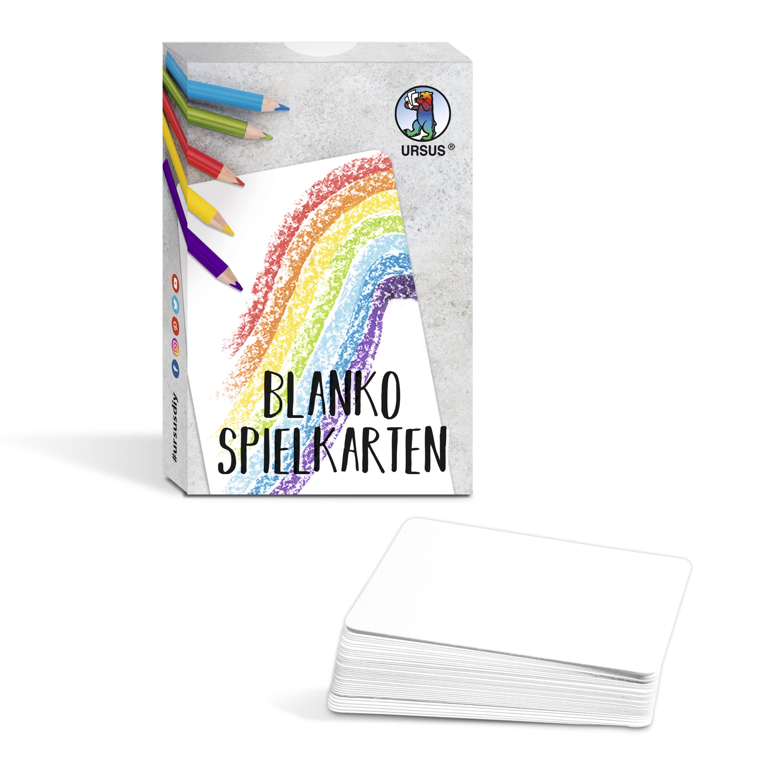 ursus-17020000f-blanko-spielkarten-36-wei-e-karten-5-9-x-9-1-cm-300-g-qm image 1