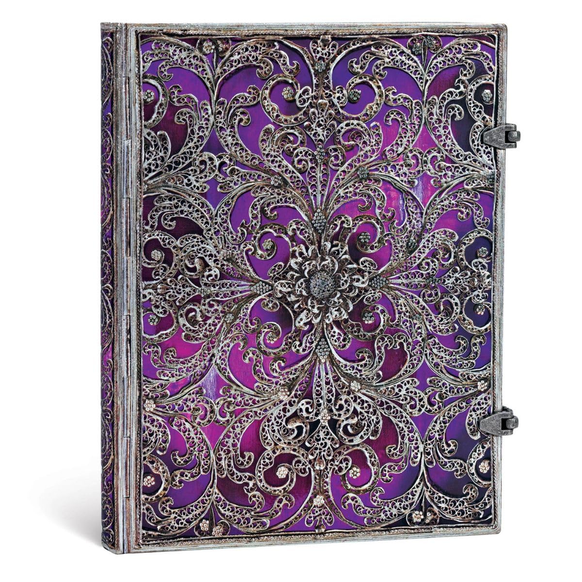 paperblanks-silberfiligran-aubergine-notizbuch-ultra-liniert-180-x-230-mm image 2
