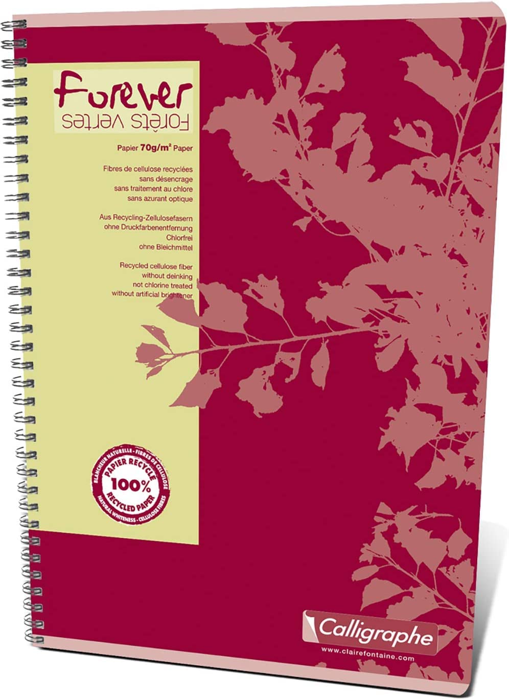 clairefontaine-forever-spiralheft-din-a4-kariert-50-blatt-recycling image 2