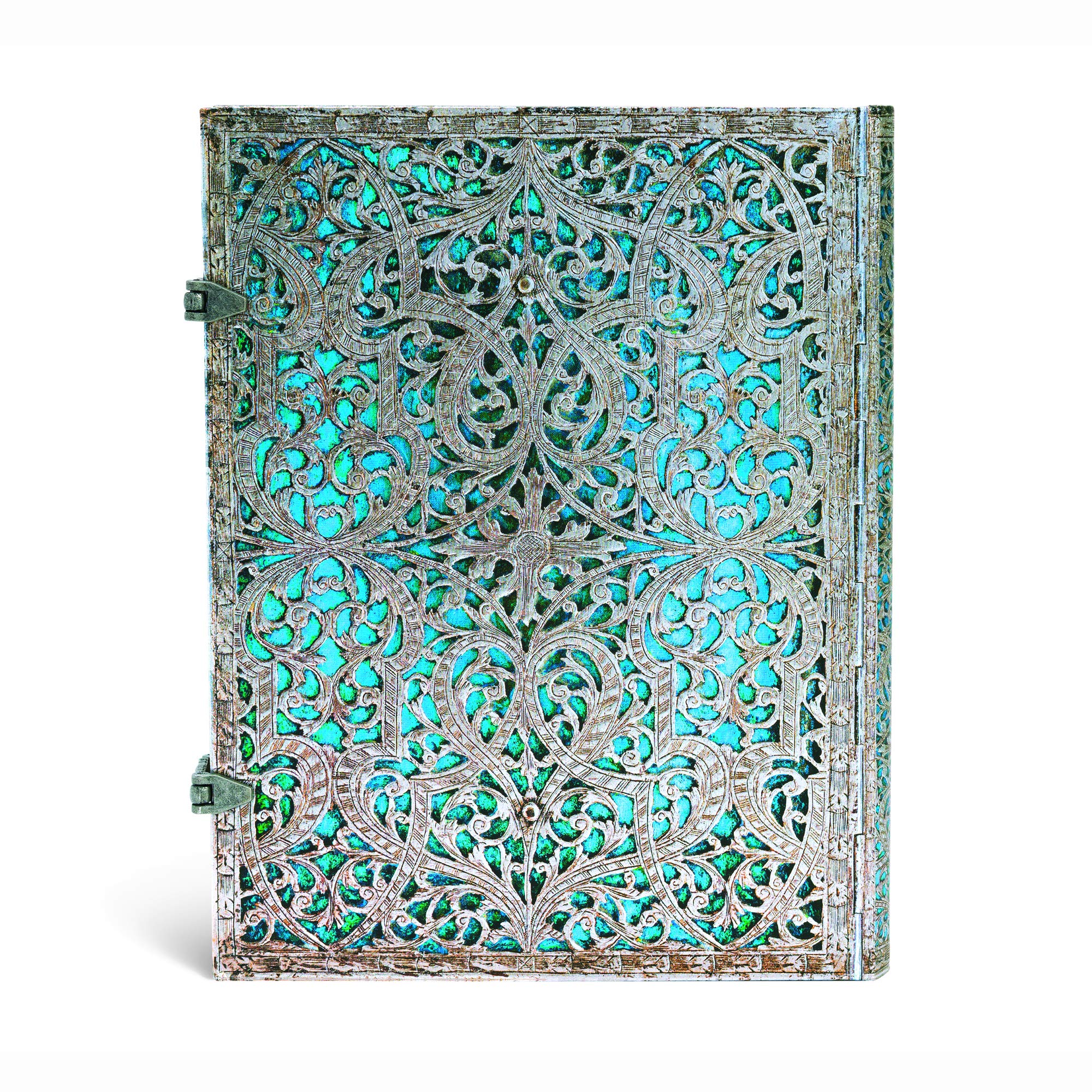 paperblanks-notizbuch-maya-blau-ultra-230x180-mm-240-seiten-liniert-silver-filig image 2