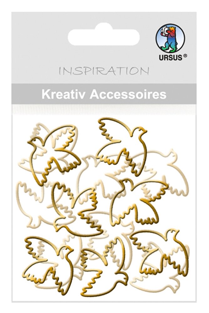 ursus-56410051-kreativ-accessoires-mini-pack-tauben-gold-selbstklebend-20-st-ck image 1