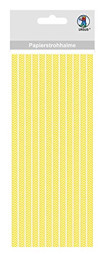 ursus-56750012-papierstrohhalme-chevron-gelb-gr-e-s-24-st-ck-19-5-cm image 2