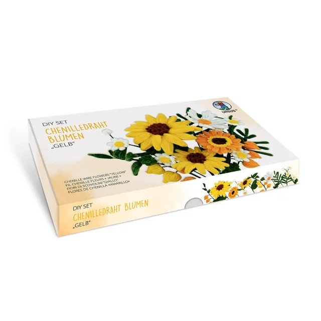 ursus-diy-set-blumen-gelb-27040001-blumenstrau-aus-chenilledraht-basteln image 1