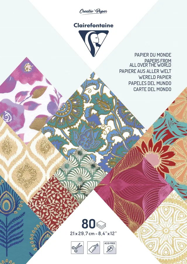clairefontaine-95218c-block-a4-80-b-gen-sortierte-papiere-f-r-diy-basteln image 1