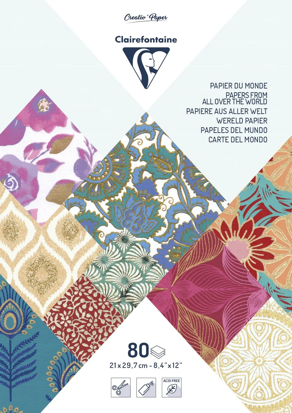 clairefontaine-95218c-block-a4-80-b-gen-sortierte-papiere-f-r-diy-basteln image 1
