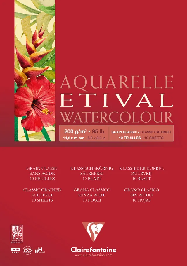 clairefontaine-etival-96373c-aquarellblock-din-a5-200g-matt-10-blatt image 1