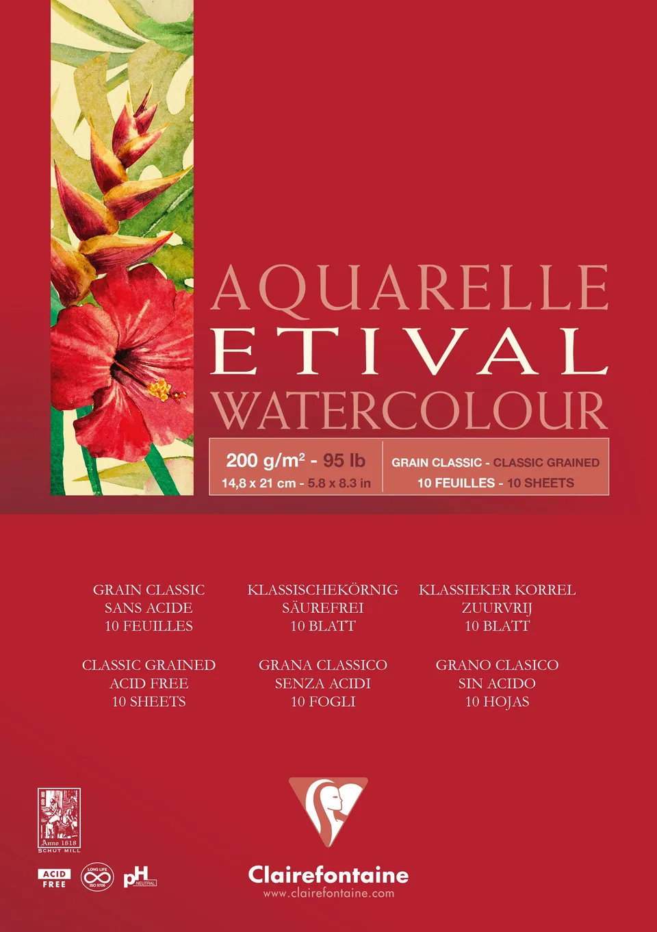clairefontaine-etival-96373c-aquarellblock-din-a5-200g-matt-10-blatt image 1