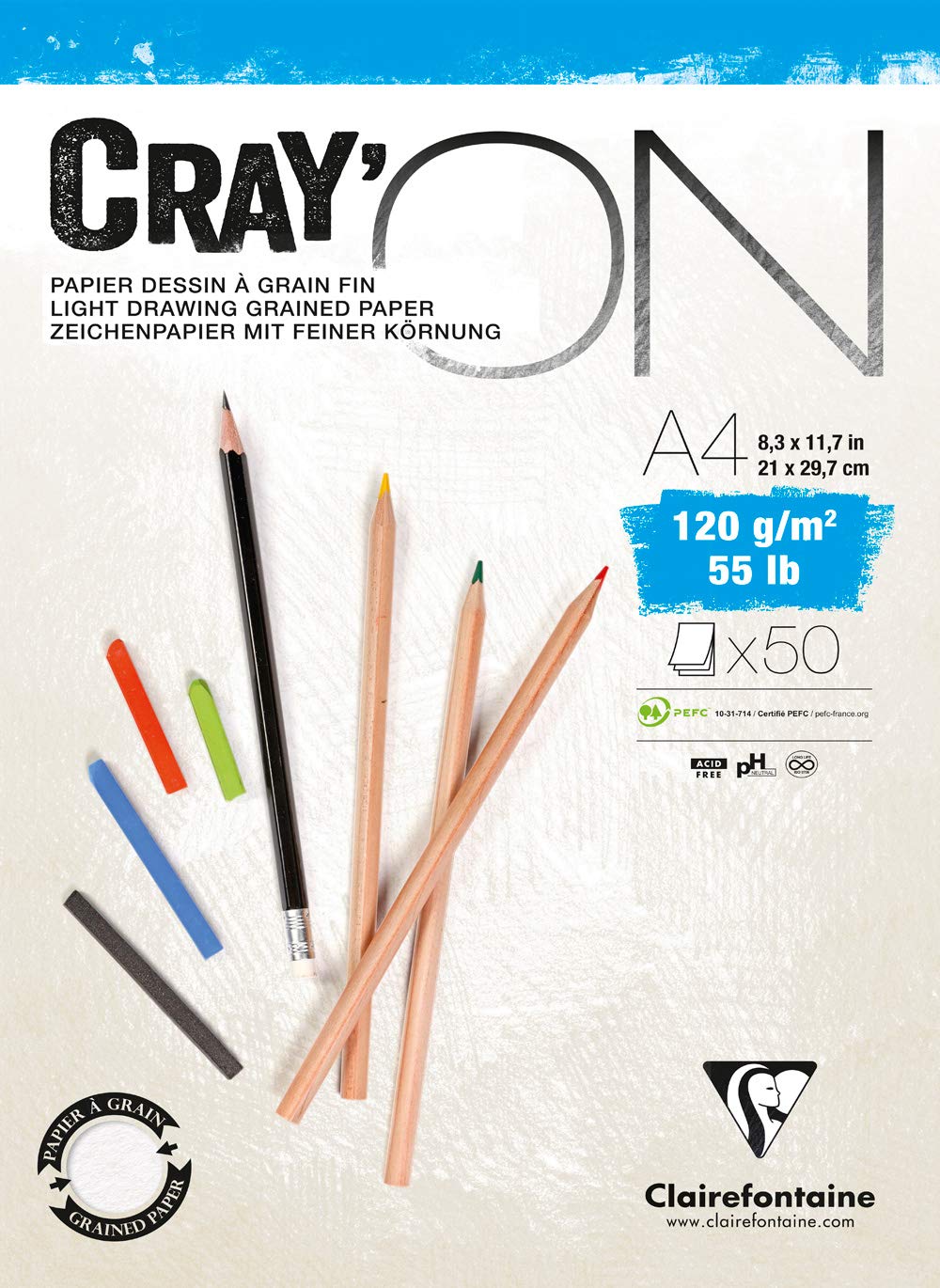 clairefontaine-cray-on-975026c-zeichenblock-din-a5-160g-extra-wei-30-blatt image 8